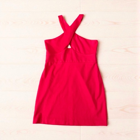 NBD Red Cross-Front Mini Dress - Picture 3 of 5